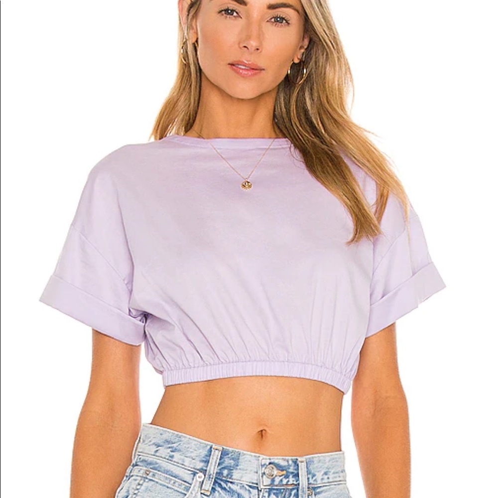 Camila coelho Alia Top in Pale Lavender crop top small - Picture 1 of 6